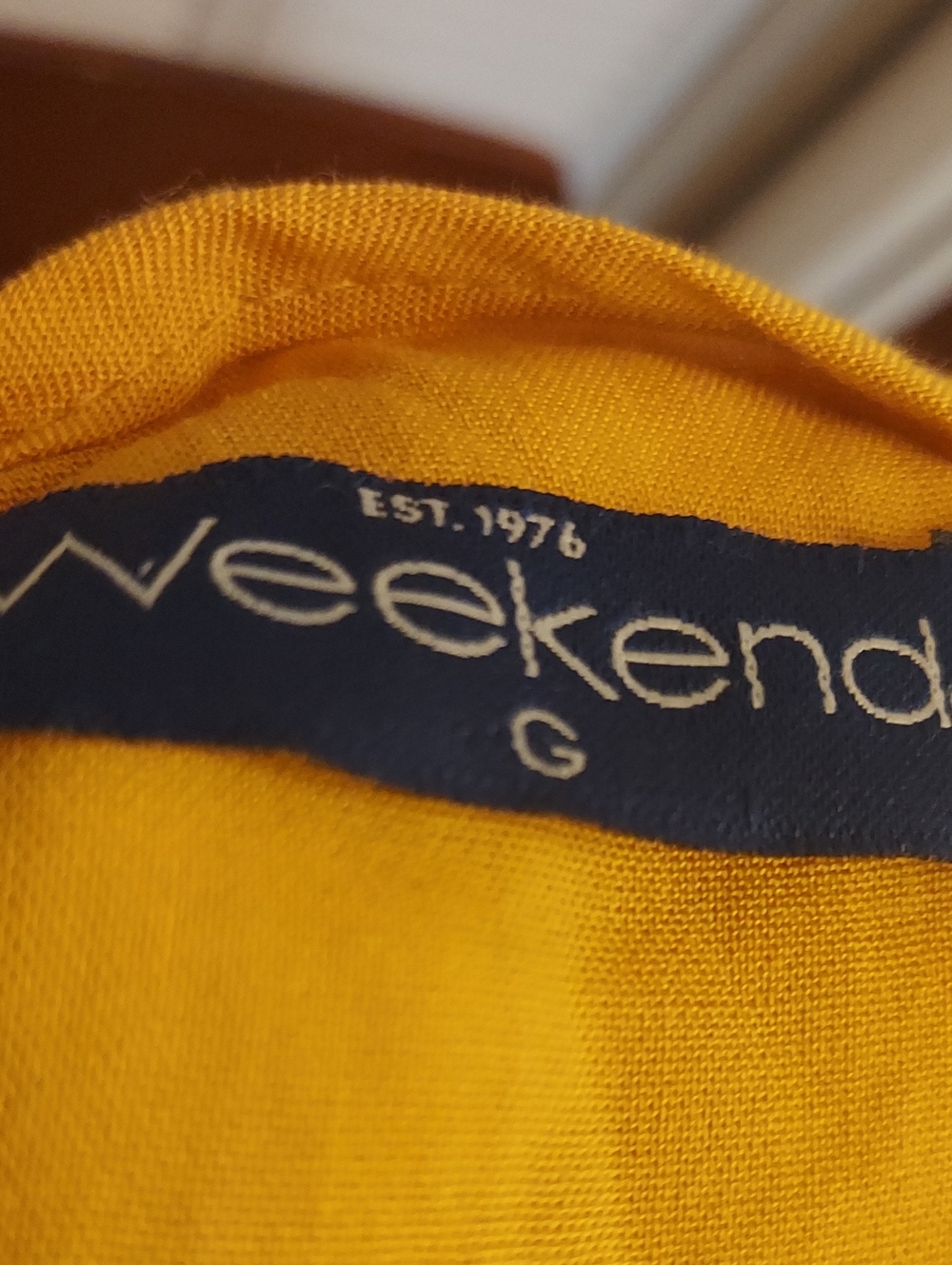 Embroidered Scoop Neck Mustard Yellow Women’s Blouse - Picture 6 of 6